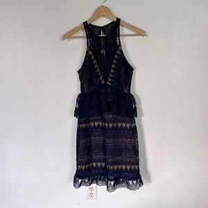 Self-portrait navy lace dress,size0